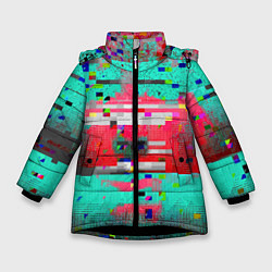 Куртка зимняя для девочки Fashion glitch 2088, цвет: 3D-черный
