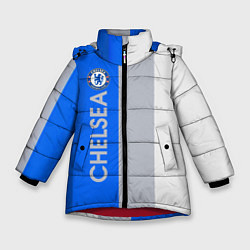Куртка зимняя для девочки Chelsea football club, цвет: 3D-красный