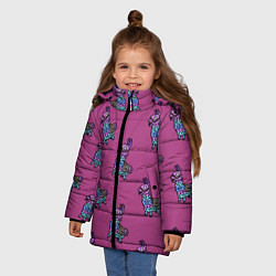 Куртка зимняя для девочки Фортнайт лама Fortnite lama, цвет: 3D-красный — фото 2