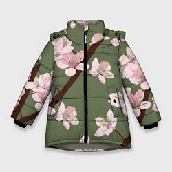 Зимняя куртка для девочки Деревья весной