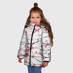 Куртка зимняя для девочки Осенние деревья, цвет: 3D-светло-серый — фото 2