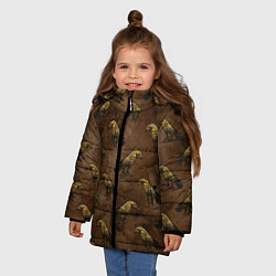 Куртка зимняя для девочки Строгий ястреб, цвет: 3D-светло-серый — фото 2
