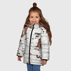 Куртка зимняя для девочки Street art Wall!, цвет: 3D-черный — фото 2