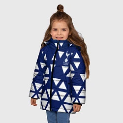 Куртка зимняя для девочки Тоттенхэм tottenham, цвет: 3D-светло-серый — фото 2