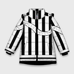 Куртка зимняя для девочки ОБАНАЙ ИГУРО ХАЁРИ, цвет: 3D-черный