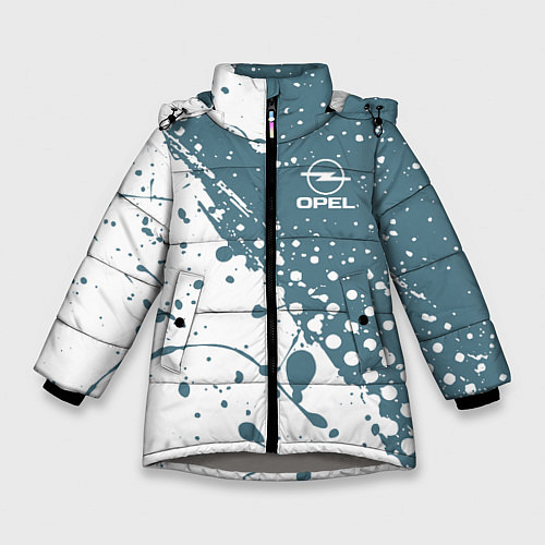 Зимняя куртка для девочки OPEL брызги / 3D-Светло-серый – фото 1