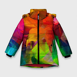 Куртка зимняя для девочки Color pattern Fashion 2024, цвет: 3D-красный