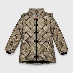 Зимняя куртка для девочки Джутовая плетенка 3D