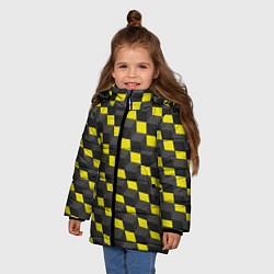 Куртка зимняя для девочки Я куб, цвет: 3D-светло-серый — фото 2
