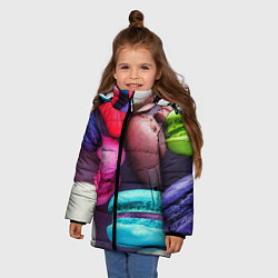Куртка зимняя для девочки Colorful Macaroons, цвет: 3D-черный — фото 2
