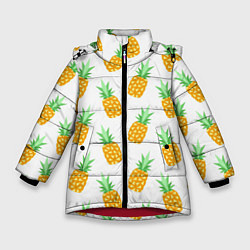 Зимняя куртка для девочки Поле ананасов