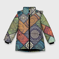Зимняя куртка для девочки Mandala-pattern