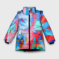 Зимняя куртка для девочки Fashion floral pattern