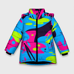 Зимняя куртка для девочки Color abstract pattern Summer