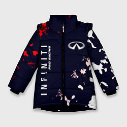 Куртка зимняя для девочки ИНФИНИТИ Pro Racing Милитари, цвет: 3D-черный