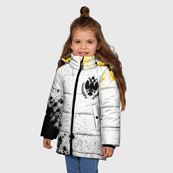 Куртка зимняя для девочки RUSSIAN EMPIRE - ГЕРБ Брызги, цвет: 3D-черный — фото 2