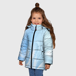 Куртка зимняя для девочки Голубые завихрения, цвет: 3D-красный — фото 2