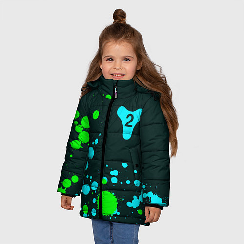 Зимняя куртка для девочки ДЕСТИНИ 2 Краска FS / 3D-Черный – фото 3