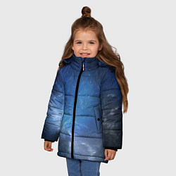 Куртка зимняя для девочки Манящий космос, цвет: 3D-красный — фото 2