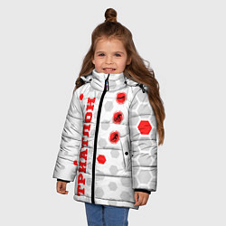 Куртка зимняя для девочки ТРИАТЛОН - ТРОЕБОРЬЕ, цвет: 3D-красный — фото 2