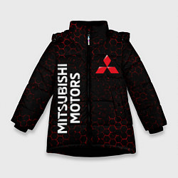 Куртка зимняя для девочки МИТСУБИСИ МОТОР - Графика, цвет: 3D-черный