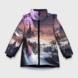 Зимняя куртка для девочки Cosmic fantasy art