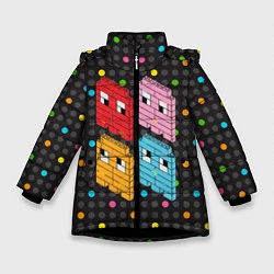 Зимняя куртка для девочки Pac-man пиксели
