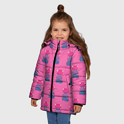 Куртка зимняя для девочки Котики светофоры, цвет: 3D-красный — фото 2