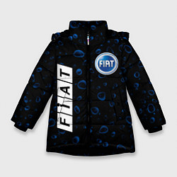 Куртка зимняя для девочки ФИАТ Капли Дождя, цвет: 3D-черный