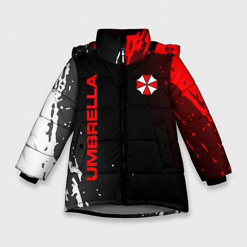 Зимняя куртка для девочки Resident evil амбрелла / 3D-Светло-серый – фото 1