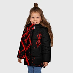 Куртка зимняя для девочки КЛЕЙМО ЖЕРТВЫ BERSERK БЕРСЕРК, цвет: 3D-черный — фото 2