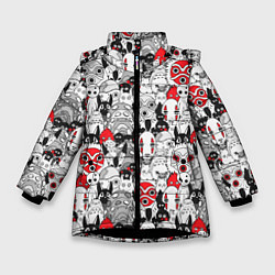 Куртка зимняя для девочки Studio Ghibli Stars, цвет: 3D-черный