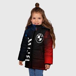 Куртка зимняя для девочки BMW BMW Звезды, цвет: 3D-черный — фото 2