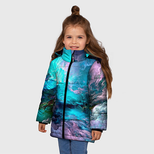 Зимняя куртка для девочки МОРСКОЙ ШТОРМ / 3D-Черный – фото 3