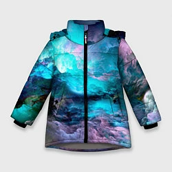 Куртка зимняя для девочки МОРСКОЙ ШТОРМ, цвет: 3D-светло-серый