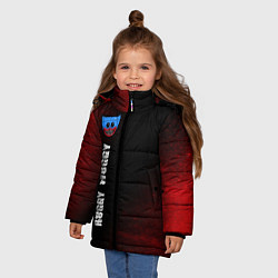 Куртка зимняя для девочки ХАГИ ВАГИ - Графика По вертикали, цвет: 3D-черный — фото 2