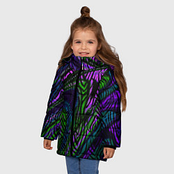 Куртка зимняя для девочки Абстрактный современный тигровый узор, цвет: 3D-красный — фото 2