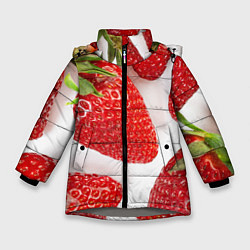 Зимняя куртка для девочки Strawberries