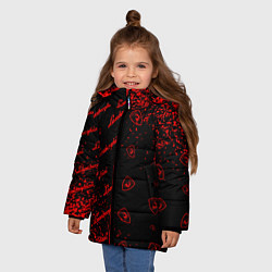 Куртка зимняя для девочки LAMBORGHINI Арт Паттерны, цвет: 3D-черный — фото 2