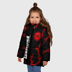 Куртка зимняя для девочки ФИАТ Pro Racing Молнии, цвет: 3D-черный — фото 2