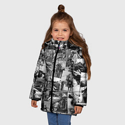 Куртка зимняя для девочки Assasins creed comix, цвет: 3D-черный — фото 2
