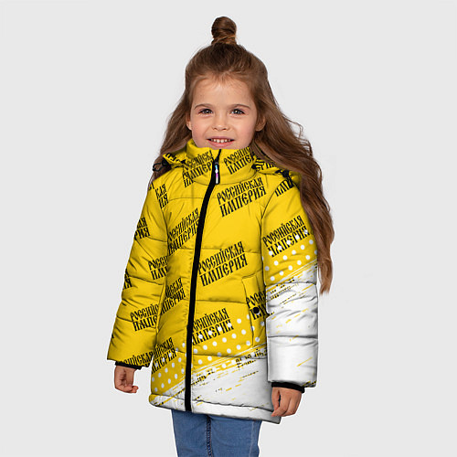 Зимняя куртка для девочки RUSSIAN EMPIRE Краски Паттерн / 3D-Черный – фото 3