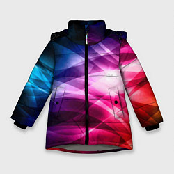 Зимняя куртка для девочки Красочная абстрактная композиция Colorful abstract