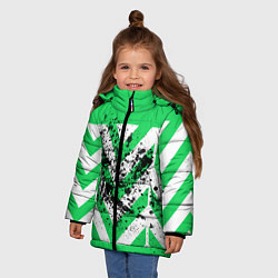 Куртка зимняя для девочки Geometry and blots, цвет: 3D-черный — фото 2