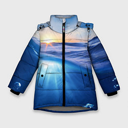 Зимняя куртка для девочки Грань между небом и водой