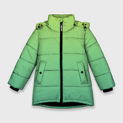 Куртка зимняя для девочки Shades of Green GRADIENT, цвет: 3D-черный