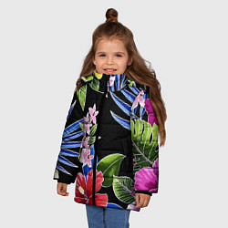 Куртка зимняя для девочки Floral vanguard composition Летняя ночь Fashion tr, цвет: 3D-светло-серый — фото 2