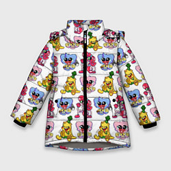 Зимняя куртка для девочки Poppy Playtime - Chapter 2 паттерн из персонажей
