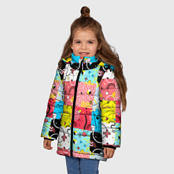 Куртка зимняя для девочки COLORED GEOMETRIC SHAPES, цвет: 3D-красный — фото 2