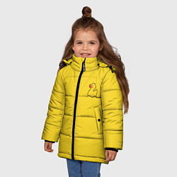 Куртка зимняя для девочки Уточка плывет, цвет: 3D-черный — фото 2